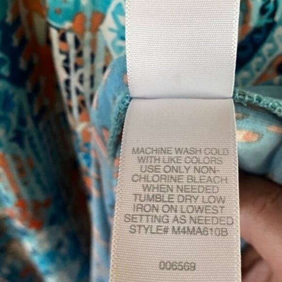 Bisou Bisou Tribal Print Strapless Maxi Dress Size 4 - Picture 8 of 9